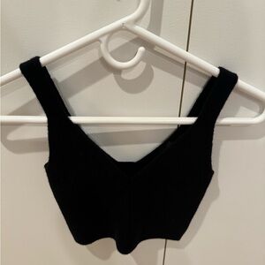 J. Crew vneck cashmere bralette black. Size XS never worn